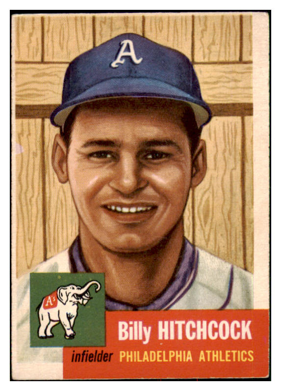 1953 Topps Baseball #017 Billy Hitchcock A's EX 498299