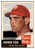 1953 Topps Baseball #022 Howie Fox Phillies VG-EX 498318