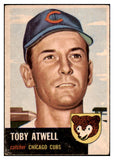 1953 Topps Baseball #023 Toby Atwell Cubs VG-EX 498323