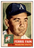 1953 Topps Baseball #024 Ferris Fain A's EX 498326