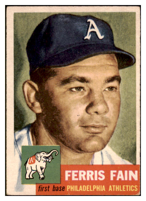 1953 Topps Baseball #024 Ferris Fain A's VG-EX 498327