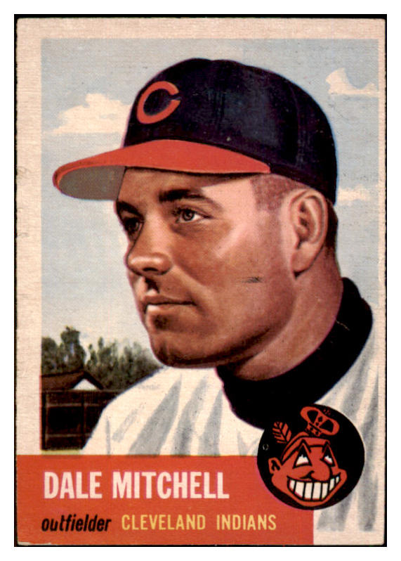 1953 Topps Baseball #026 Dale Mitchell Indians VG-EX 498335