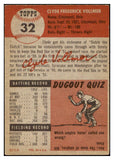 1953 Topps Baseball #032 Clyde Vollmer Red Sox EX 498350