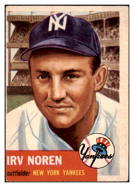 1953 Topps Baseball #035 Irv Noren Yankees VG ink 498362