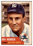 1953 Topps Baseball #035 Irv Noren Yankees VG ink 498362