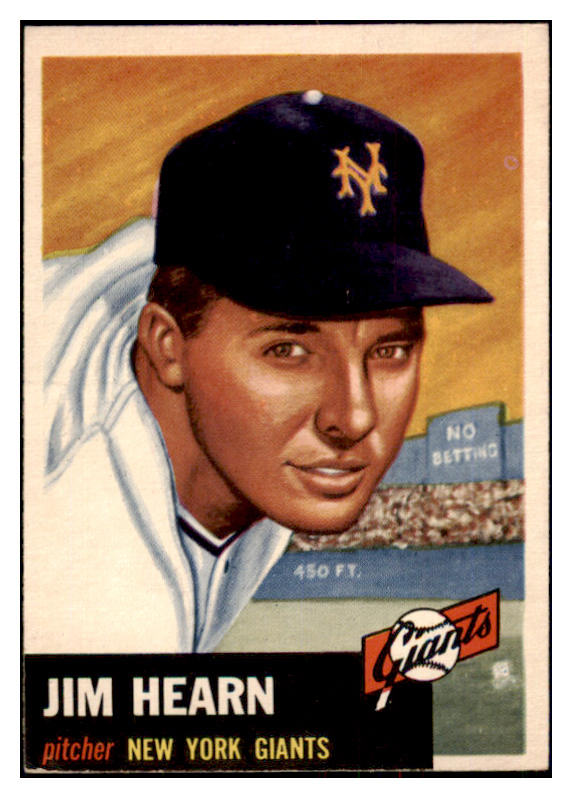 1953 Topps Baseball #038 Jim Hearn Giants EX-MT 498366