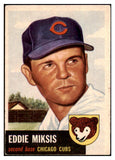 1953 Topps Baseball #039 Eddie Miksis Cubs EX 498369