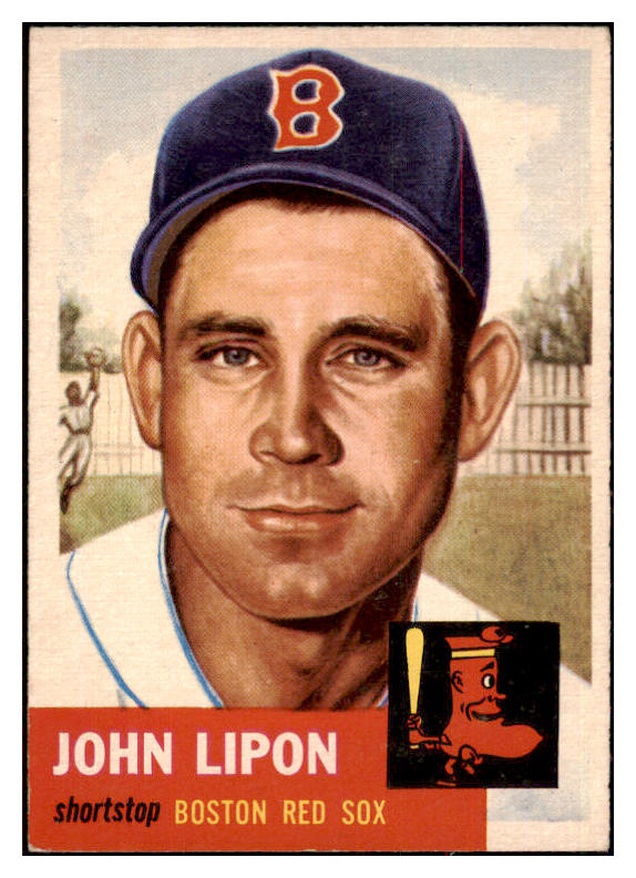 1953 Topps Baseball #040 Johnny Lipon Red Sox EX 498373