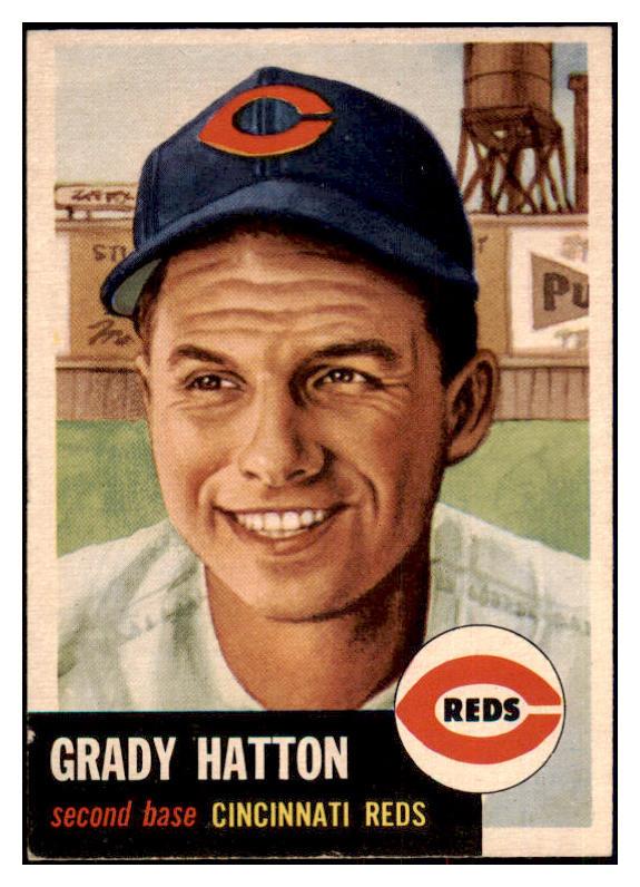 1953 Topps Baseball #045 Grady Hatton Reds EX-MT 498388