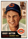 1953 Topps Baseball #045 Grady Hatton Reds EX-MT 498388