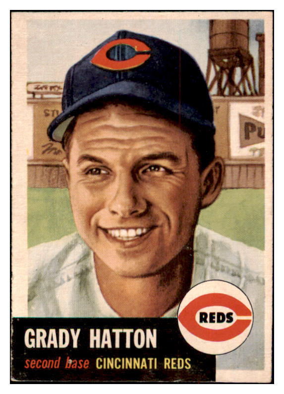1953 Topps Baseball #045 Grady Hatton Reds EX 498389