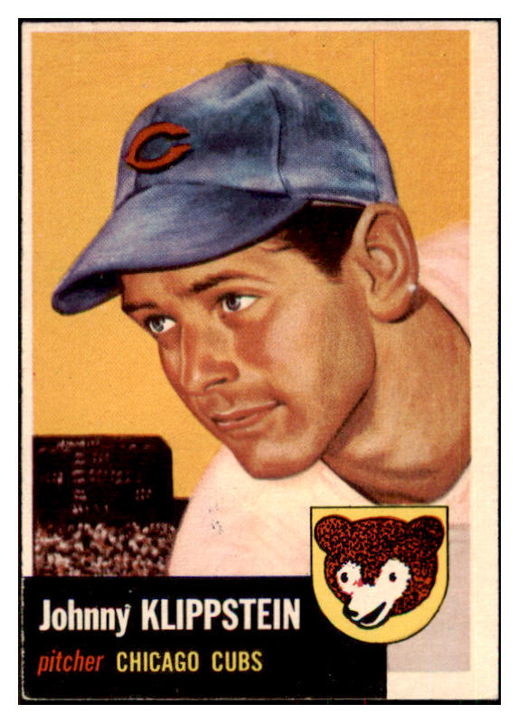 1953 Topps Baseball #046 Johnny Klippstein Cubs EX-MT 498394