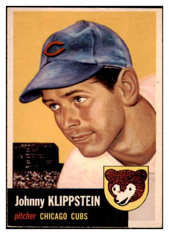 1953 Topps Baseball #046 Johnny Klippstein Cubs EX-MT 498395