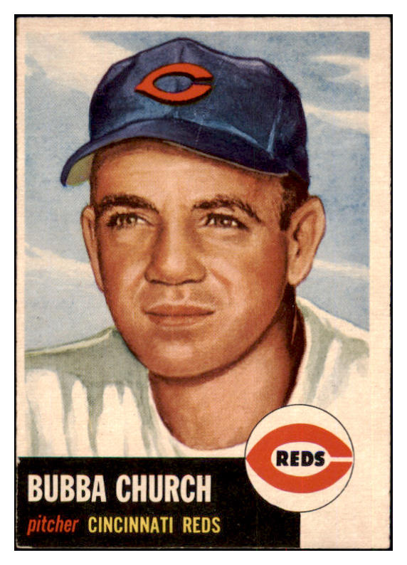 1953 Topps Baseball #047 Bubba Church Reds EX-MT 498398