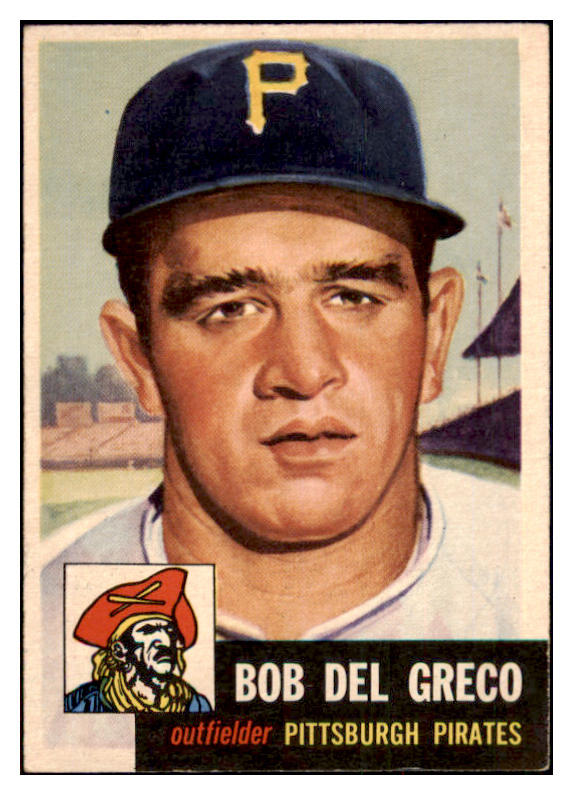 1953 Topps Baseball #048 Bob Del Greco Pirates EX 498404