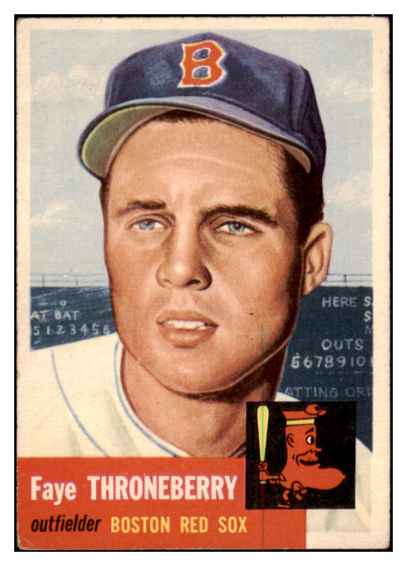 1953 Topps Baseball #049 Faye Throneberry Red Sox VG-EX 498407