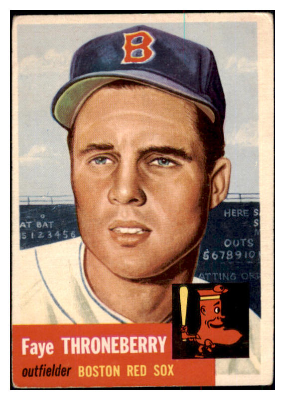 1953 Topps Baseball #049 Faye Throneberry Red Sox VG-EX 498408
