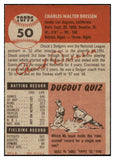 1953 Topps Baseball #050 Chuck Dressen Dodgers EX-MT 498409