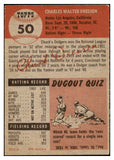 1953 Topps Baseball #050 Chuck Dressen Dodgers EX 498411