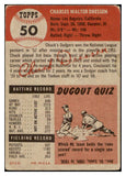 1953 Topps Baseball #050 Chuck Dressen Dodgers GD-VG 498413