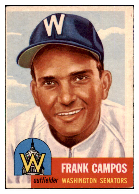 1953 Topps Baseball #051 Frank Campos Senators EX-MT 498414