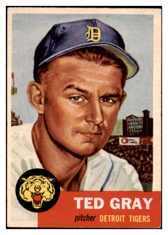 1953 Topps Baseball #052 Ted Gray Tigers EX 498419