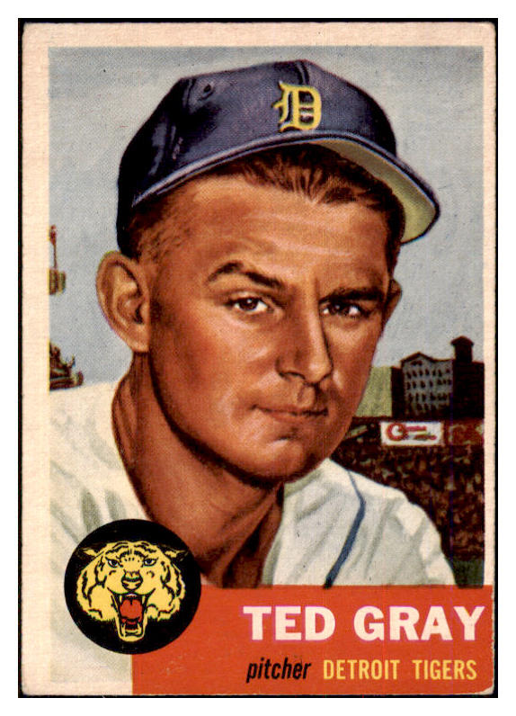 1953 Topps Baseball #052 Ted Gray Tigers VG-EX 498420