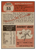 1953 Topps Baseball #055 Maurice McDermott Red Sox EX-MT 498424