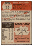 1953 Topps Baseball #055 Maurice McDermott Red Sox EX 498425