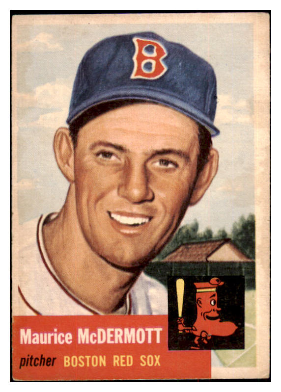 1953 Topps Baseball #055 Maurice McDermott Red Sox VG-EX 498426