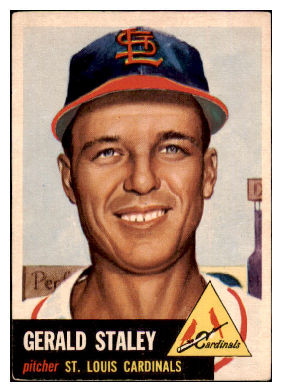 1953 Topps Baseball #056 Gerald Staley Cardinals EX 498429