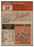 1953 Topps Baseball #057 Carl Scheib A's EX 498432