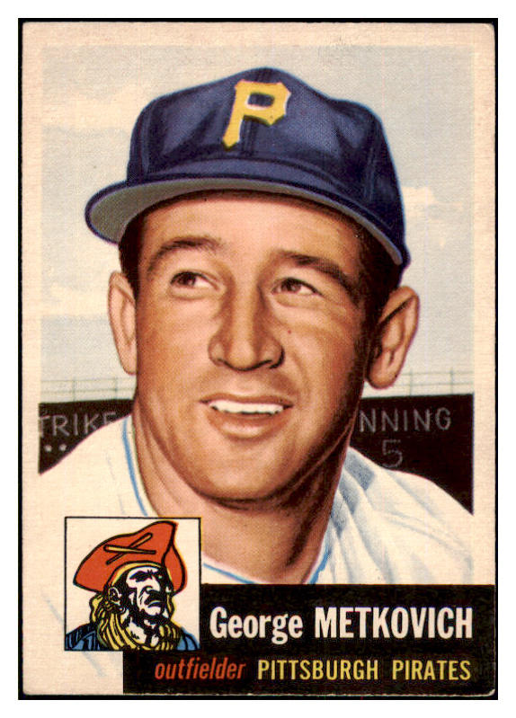 1953 Topps Baseball #058 George Metkovich Pirates VG-EX 498437