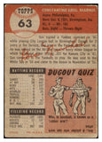 1953 Topps Baseball #063 Gus Niarhos Red Sox VG-EX 498452