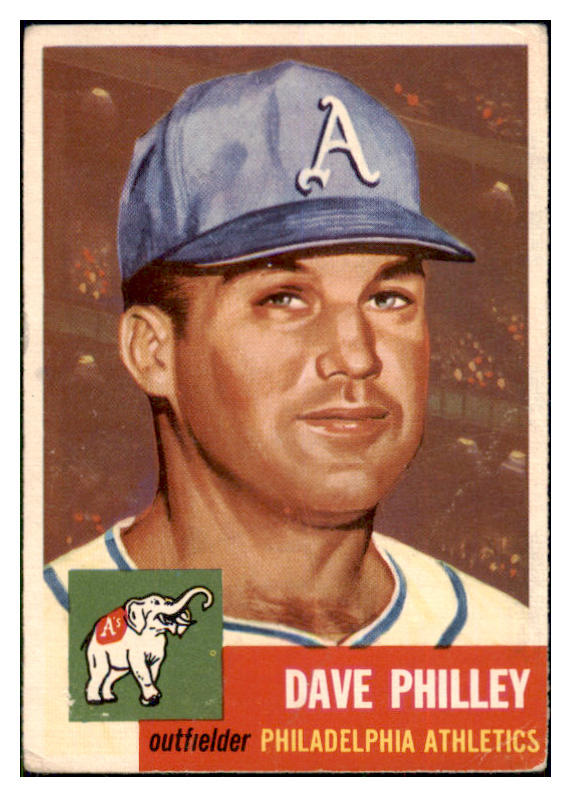 1953 Topps Baseball #064 Dave Philley A's VG-EX 498454