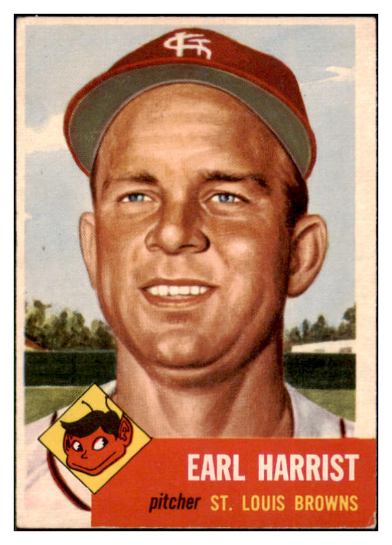 1953 Topps Baseball #065 Earl Harrist Browns VG-EX 498457