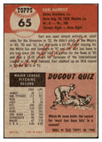1953 Topps Baseball #065 Earl Harrist Browns VG-EX 498457