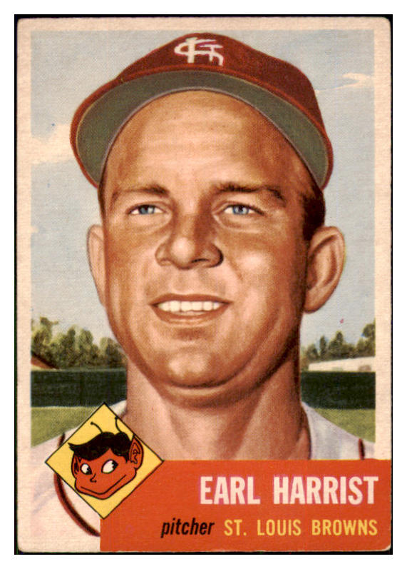 1953 Topps Baseball #065 Earl Harrist Browns VG-EX 498458