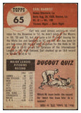 1953 Topps Baseball #065 Earl Harrist Browns VG-EX 498458
