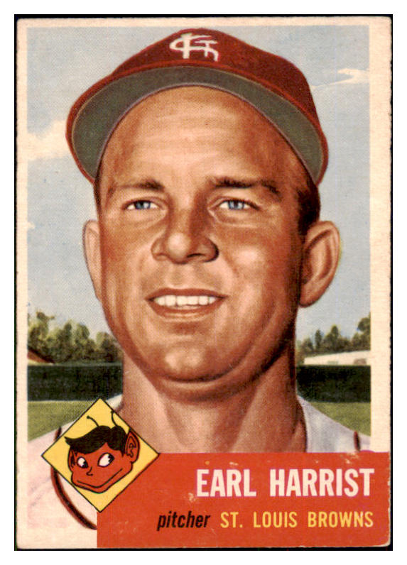 1953 Topps Baseball #065 Earl Harrist Browns VG-EX 498459