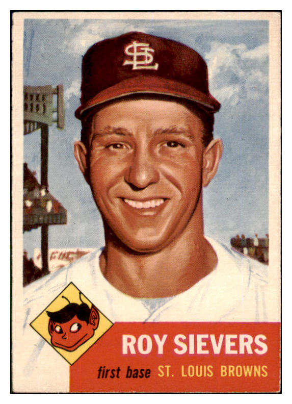 1953 Topps Baseball #067 Roy Sievers Browns EX 498462