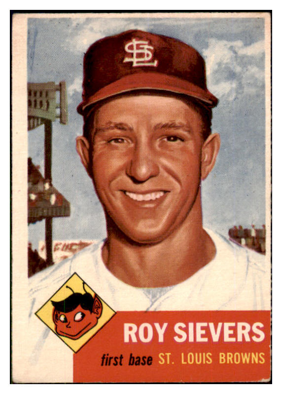 1953 Topps Baseball #067 Roy Sievers Browns EX 498463