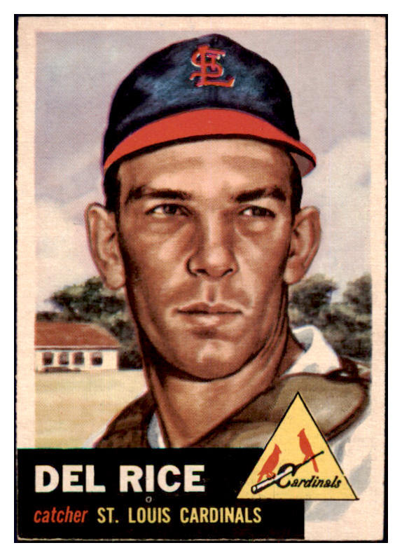 1953 Topps Baseball #068 Del Rice Cardinals EX-MT 498466