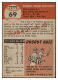 1953 Topps Baseball #069 Dick Brodowski Red Sox VG-EX 498470