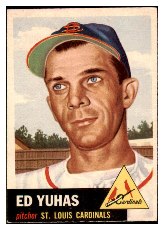 1953 Topps Baseball #070 Ed Yuhas Cardinals EX 498473