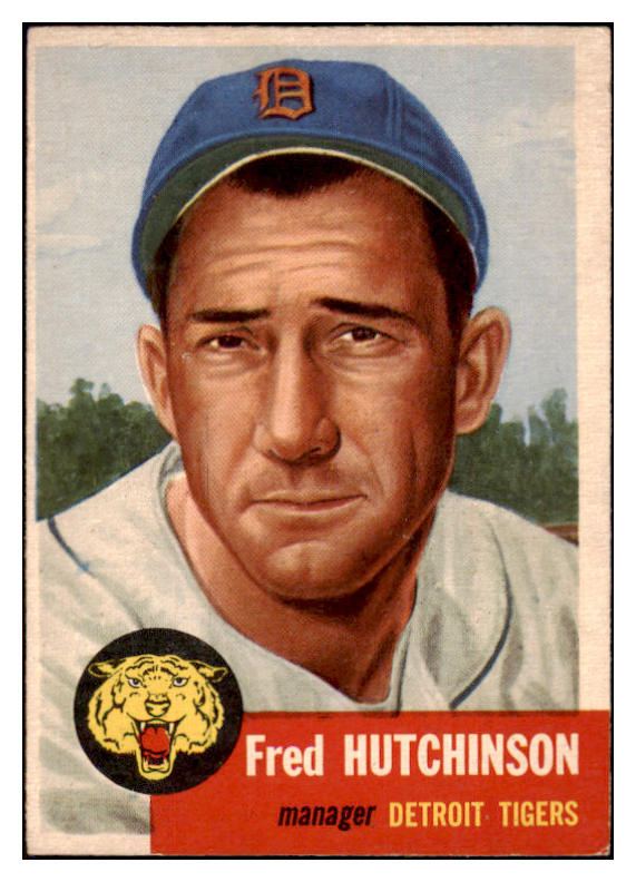 1953 Topps Baseball #072 Fred Hutchinson Tigers EX 498481