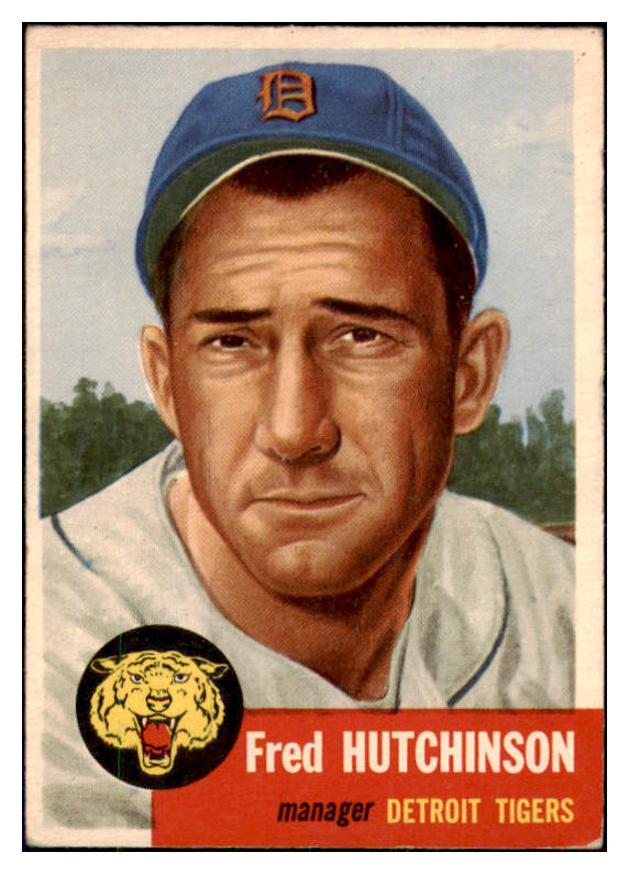 1953 Topps Baseball #072 Fred Hutchinson Tigers VG-EX 498484