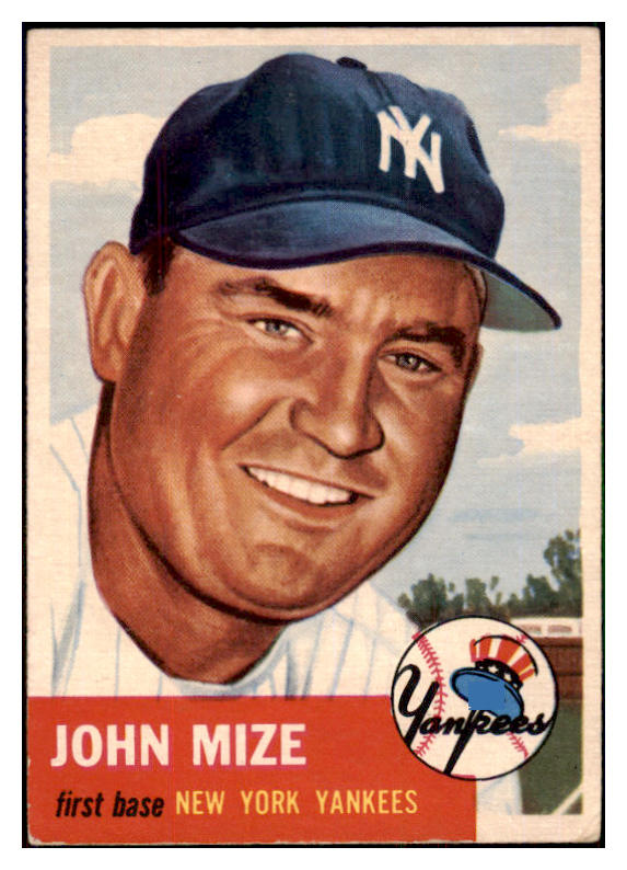 1953 Topps Baseball #077 Johnny Mize Yankees EX 498496