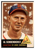 1953 Topps Baseball #078 Red Schoendienst Cardinals EX 498497