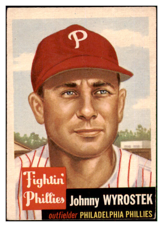1953 Topps Baseball #079 Johnny Wyrostek Phillies EX 498499